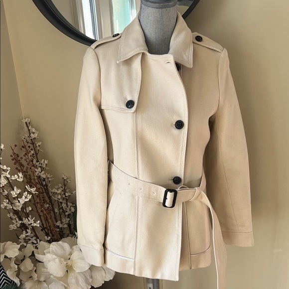 Banana Republic Jackets & Blazers - Banana Republic Cream Pea Coat.  Size Small